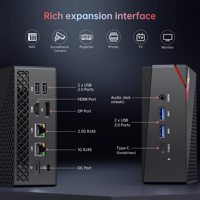 Mini PC Gamer 7 5700U con 2x DDR4 Nvme, 3 Pantallas 4K HD, Wifi6, TPM2.0, R7 5800U
