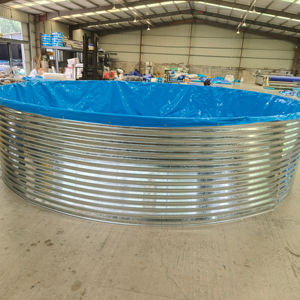 Bassin de pisciculture mobile en tôle galvanisée, aquaculture Ras, biofloc, élevage de tilapias, réservoir d'aquaculture, 1000L-500000L, ISO9001 - Product Image 1