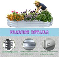 Hot Sale Galvani zed Outdoor Metall Erhöhte Pflanzer Erhöhte Garten bett Kit Boxen Mit Beinen Zum Pflanzen
