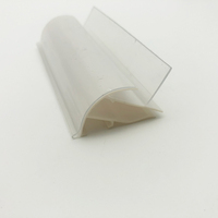 Profil extrudé en PVC pour bande de prix et canal de bordure de gondole, à 3 rangées, à profil arqué, multi-étiquettes, pour affichage de prix progressif en supermarché