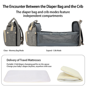 Custom Oxford Large Waterproof Fashion Zipper Portable Eco-Friendly Foldable Baby <strong>Crib</strong> for Newborn Baby Nest - Product Image 5