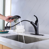 Robinet de lavabo multifonction moderne à poignée unique, à poser sur le comptoir, certifié NSF, avec cartouche céramique, pour usage domestique, eau froide et chaude