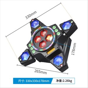 10W seis en uno hierro LED Ojo de abeja haz de luz láser cabeza móvil barra de luz RGBW club nocturno y parque temático DMX512 soluciones de iluminación - Product Image 4