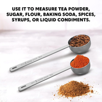 Outil de cuisson métal or cuillère à café lait protéine poudre haricot mesure cuillère à soupe acier inoxydable cuillère à café cuillère à mesurer ensemble