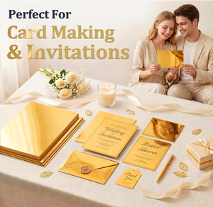 Plaque en feuille réfléchissante compatible avec <span class=keywords><strong>Cricut</strong></span>, pour loisirs créatifs, fabrication de cartes, invitations de mariage, scrapbooking, décorations de fête - Product Image 6