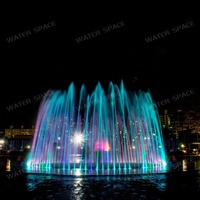 Wasserbrunnen Ägypten Runde Form Pool DMX Kleiner Tanzender Musikalischer Springbrunnen für Kreisverkehr