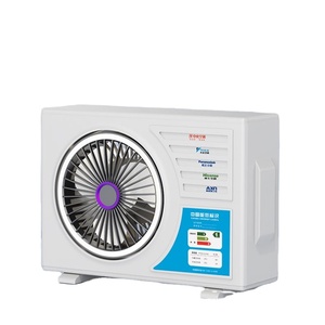 <b>Mini</b> Desktop Circulating Ac Outdoor Unit Style 3D Loop Ice Wind Quiet Motor Multi-Speed Adjustable <b>Desk</b> Fan for Office Home - Product Image 1