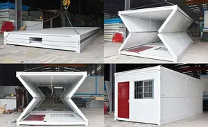 20x20 kaki Cina prefab wadah kemasan datar pod rumah prefabrikasi teh rumah