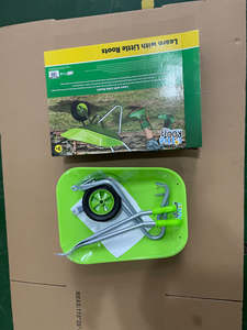 소년 소녀 야드 로버 스틸 트레이 어린이 금속 수레 어린이 정원 핸디 트롤리 카트 모래 해변 아이 바퀴 수레 장난감 - Product Image 4