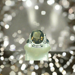 Anillos de Plata de Ley 925 con Piedra Natural de Corte Ovalado, Plateados, Estilo Vintage, para Bodas y Fiestas, Unisex, CASA DE PLATA - Product Image 1