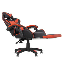 Chaise de jeu en promotion usine, chaise d'ordinateur inclinable à dossier haut, chaise de gaming pivotante e-sport avec repose-pieds