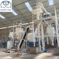 Nouveau 1-10 t/h Mash Feed Mill Machine Animal Volaille Poudre Ligne De Traitement Broyeur Mélangeur Conception D'usine D'alimentation pour Volaille Élevage