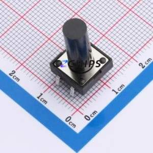 TSA12111-197B512CA Tactile Switch Through hole-4P,11.7x11.5mm Switch Single Pole Single Throw Round Button 2.8N 11.7mm - Product Image 1