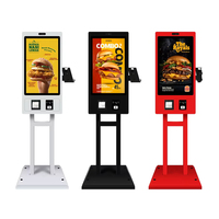 Kiosco de Autoservicio de Comida Rápida con Pantalla Táctil, Escaneo de Código QR, Impresora de Tickets, Pago en Efectivo para Restaurantes