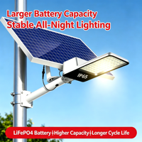 Lampadaire LED solaire à batterie lithium, étanche IP65, avec télécommande, pour autoroute et usage extérieur