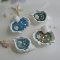 Bougie Parfumée en Forme de Coquillage en Cire, Ornements, Parfum Océan Frais, Bougies Gelées Coquillages, Souvenir d'Ambiance