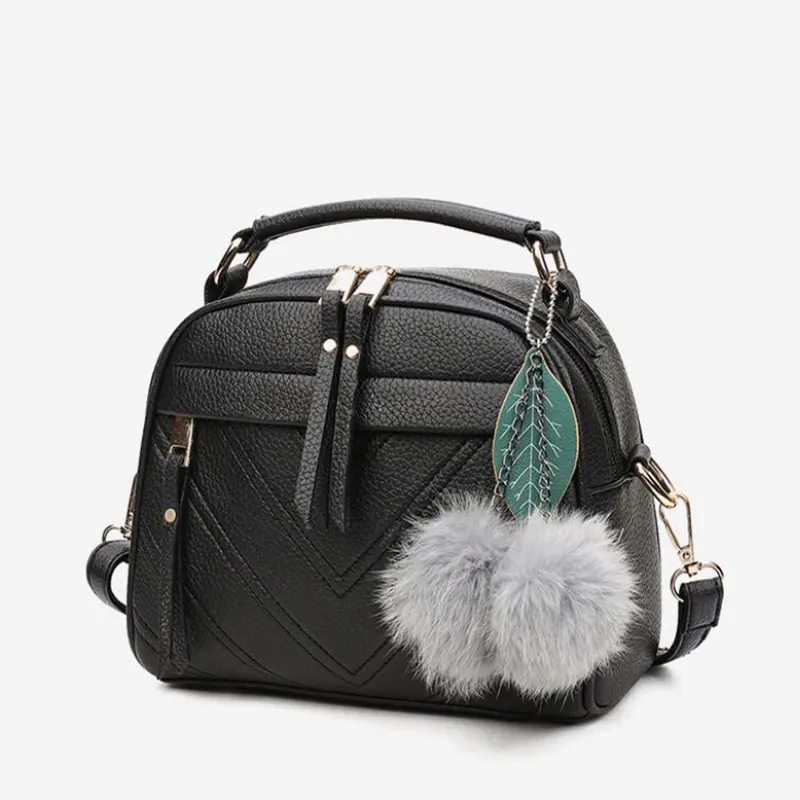 Bolsa feminina de couro sintético, nova bolsa feminina modelo carteiro com alça carteiro e alça de mão