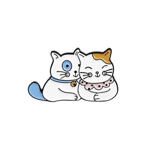 Oneway Badges et épingles en émail personnalisés en métal, rigides et souples, avec motif chat mignon - Product Image 3