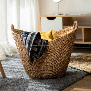 Cesta de Almacenamiento Plegable Moderna y Ecológica de Mimbre Tejido a Mano, Personalizable en Varios Tamaños, para Ropa Sucia - Product Image 3