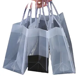 Bán buôn tùy chỉnh in logo PVC trong suốt Tote Túi nhựa không thấm nước đóng gói đồng hành mô hình đồng bằng cho bao bì sản phẩm