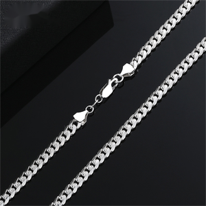 5mm Herren dicke Kette feine Hip Hop Schmuck Halsketten 925 Sterling Silber Curb Cuban Link Chain Halskette für Männer - Product Image 5