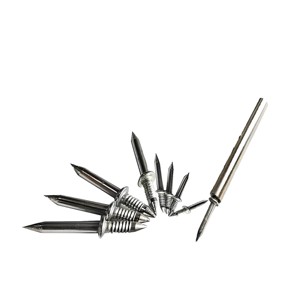 Agrafes pneumatiques en argent de calibre 21, série 80, type U, référence 8012, avec tige lisse en fer - Product Image 4