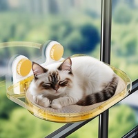 Lit pour chat Fenêtre Hamac Perchoir Sécurité Étagères pour chat Gain de place Siège pour chat monté sur fenêtre