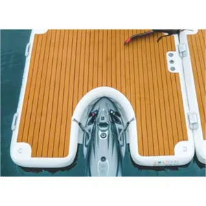 Drop Stitch estacionamento barco Esteira flutuante inflável na água barco flutuante jet ski docas flutuantes jet ski doca flutuante