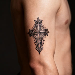 รอยสักสมุนไพรจริงสำหรับร่างกายแขนรอย<span class=keywords><strong>สัก</strong></span>ชั่วคราวแบบกากบาทและ<span class=keywords><strong>เข็มทิศ</strong></span>กันน้ำใช้งานได้นาน2สัปดาห์ - Product Image 4