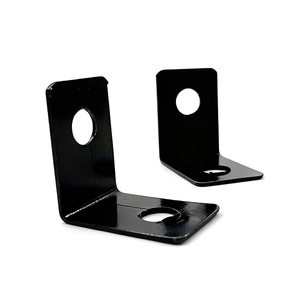 Soporte de esquina en forma de L de 90 grados, de metal negro, para montaje de marcos de fotos y soporte de fijación de muebles - Product Image 1