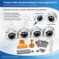 Kit de mise à niveau axe X pour routeur CNC en aluminium sur mesure, boîtier de roulement métallique anodisé, vente en gros d'usine OEM ODM pour machine de fraisage CNC