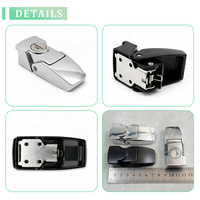 Loquet à levier de type hasp personnalisé, noir laqué, à commande par clé, pour armoire et meuble