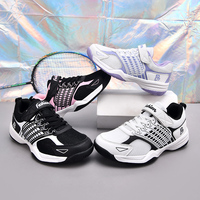 Chaussures de sport pour hommes et femmes, basses, en cuir tourbillonnant, antidérapantes, pour badminton, tennis et tennis de table, collection Printemps