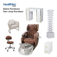 Bureau de manucure tout-en-un, chaise de pédicure pour salon de beauté, mobilier professionnel de spa avec logo personnalisé