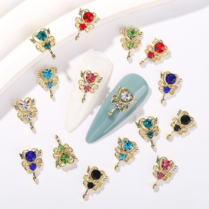 Accessori per Nail Art, Decorazioni 3D a Forma di Cuore, Stella a Cinque Punte, Bacchetta Magica, Zirconi, Strass, Modello Sailor <span class=keywords><strong>Moon</strong></span> di Tendenza - Product Image 1