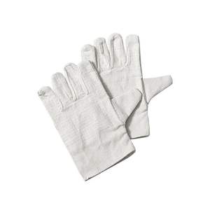 Guantes de soldadura de lona con 24 puntadas, doble capa, resistentes al desgaste, para construcción y uso en fábrica, con pulgar recto - Product Image 5