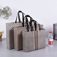Sac de courses réutilisable en tissu non tissé laminé PP, en stock, pour la recyclage
