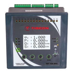 Relé de Control de Potencia Reactiva Inteligente Tibcon TET SVC, Controlador de Factor de Potencia de 15 Pasos con Análisis Armónico Individual, Modbus RTU - Product Image 2