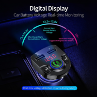Kit voiture portable avec charge rapide PD, double ports USB, transmetteur FM mains libres, portée 10m, lecteur MP3, chargeur allume-cigare