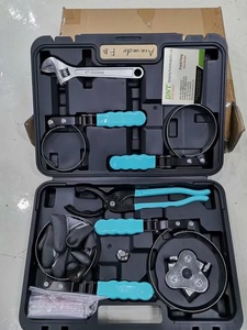12 Pcs Swivel Oil Filter Wrench Set Adjustable Oil Change <strong>Tool</strong> with <strong>Drain</strong> Plug Gasket - Product Image 2