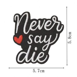 Nouveaux patchs brodés à la mode en noir et blanc avec des lettres anglaises pour la décoration des vêtements et des chapeaux - Product Image 2