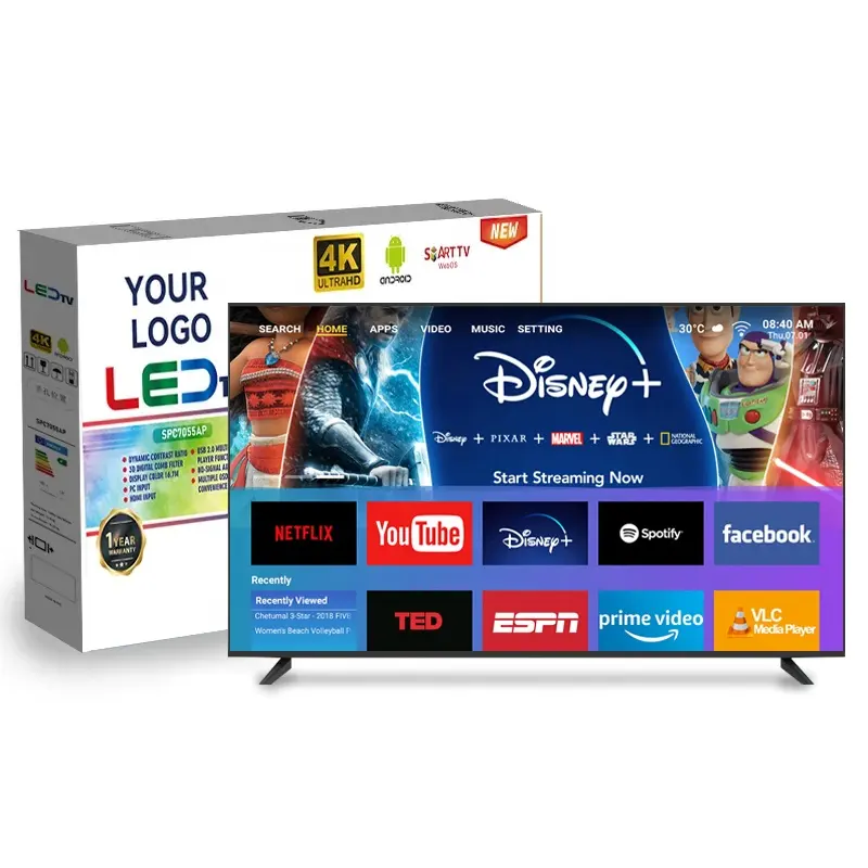 2023 Hot Sale 65 inch lcd led screen television 4k full hd 19 20 22 35 50 smart display tv
