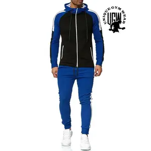 도매 OEM 장착 Tracksuit Tracksuit 남성 체육관 tracksuit 세트 까마귀 지퍼 코트 탑스 바지 조깅 조깅 스포츠웨어