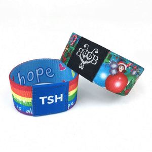 Bracelet personnalisé en polyester, impression par sublimation et sérigraphie, résistant aux déchirures, bracelet élastique - Product Image 3