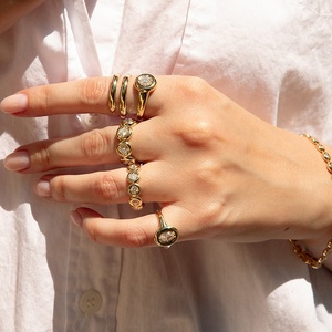 Anillo Apilable de Eternidad con <span class=keywords><strong>Mini</strong></span> Bisel, Chapado en Oro de 14/18K o Vermeil, Plata de Ley 925, Joyería de Moda Tendencia 2025 para Mujer - Product Image 4