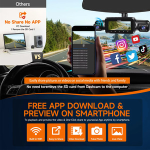 Dashcam Đầy Đủ HD 4 Kênh Xe Máy Ảnh 24 Giờ Xe Chế Độ Đậu Xe Dash Cam Tầm Nhìn Ban Đêm Với GPS Wifi Với Phía Sau Xem Máy Ảnh - Product Image 4