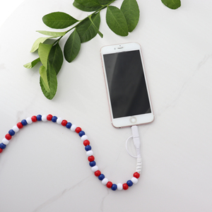 Đồ trang sức phương Tây handmade thiết kế hạt sạc Acrylic Đính cườm điện thoại Sạc dây - Product Image 6