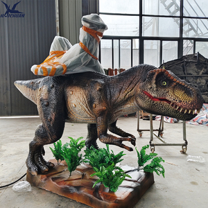 Dinosauro Robotico Meccanico CE RoHS a Grandezza Naturale, T-Rex Animatronico Cavalcabile con Telaio <span class=keywords><strong>in</strong></span> Acciaio e Spugna per Bambini <span class=keywords><strong>in</strong></span> Aree Panoramiche - Product Image 5