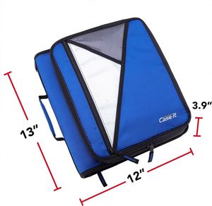 Porte-documents de haute qualité Case-it pour hommes et femmes, avec fente pour stylo, organiseur de fichiers avec fermeture éclair et étiquettes - Product Image 3