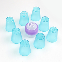 9 pièces de grands embouts de glaçage russes en plastique ensemble de buses de tuyauterie de boulangerie de pâtisserie pour les décorations de gâteaux